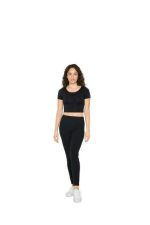 NŐI PAMUT SPANDEX JERSEY RÖVID UJJÚ RÖVID FAZONÚ TOP - Image 2