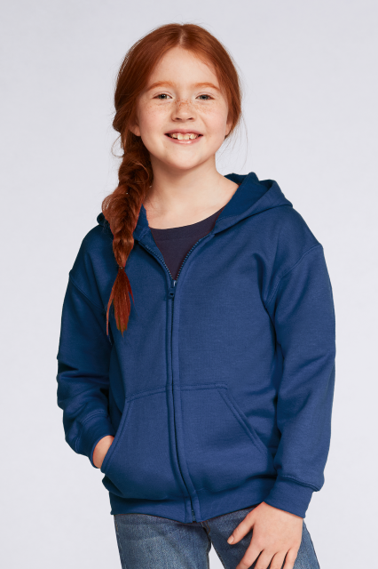 gib18600-1.png HEAVY BLEND™ YOUTH FULL ZIP HOODED SWEATSHIRT - Image 1