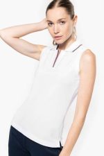 LADIES' SLEEVELESS POLO SHIRT - Image 2