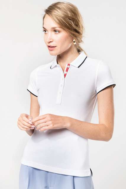ka252-1.jpg LADIES' SHORT-SLEEVED PIQUÉ KNIT POLO SHIRT - Image 1