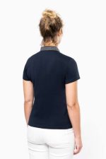 LADIES' TWO-TONE JERSEY POLO SHIRT - Image 2