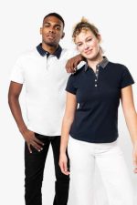 LADIES' TWO-TONE JERSEY POLO SHIRT - Image 4