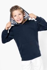 UNISEX KIDS CONTRAST PATTERNED HOODED SWEATSHIRT - Image 2