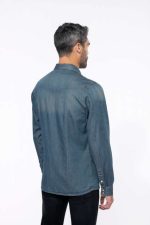 MEN'S LONG-SLEEVED DENIM SHIRT - Image 2