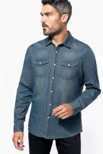 MEN'S LONG-SLEEVED DENIM SHIRT - Image 6