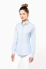 LADIES' LONG-SLEEVED STRETCH SHIRT-KA530 - Image 6