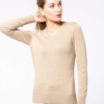 LADIES' V-NECK JUMPER