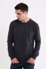 MEN’S CREW NECK FINE GAUGE COTTON PULLOVER - Image 4