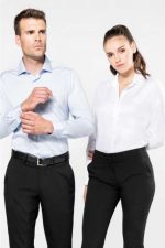 LADIES' LONG-SLEEVED TWILL SHIRT-PK507 - Image 12