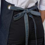 'DOMAIN' CONTRAST DENIM BIB APRON