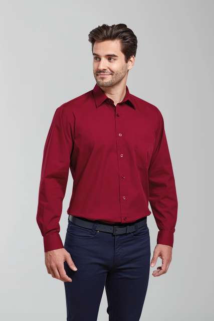 pr200-1.jpg MEN'S LONG SLEEVE POPLIN SHIRT - Image 1
