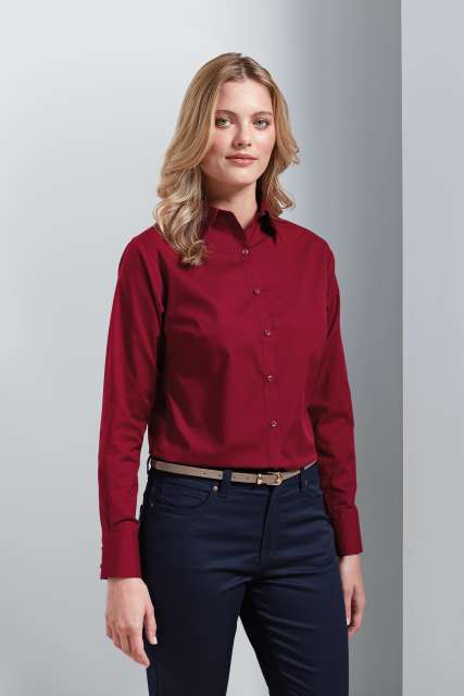 pr300-1.jpg WOMEN'S LONG SLEEVE POPLIN BLOUSE - Image 1