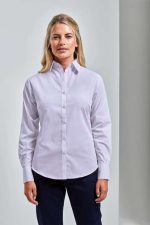 WOMEN'S LONG SLEEVE POPLIN BLOUSE - Image 4