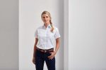 WOMEN'S SHORT SLEEVE SIGNATURE OXFORD BLOUSE - Image 2