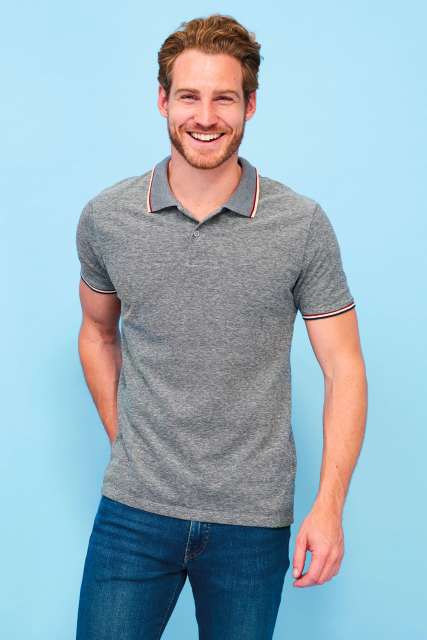 so02081-1.jpg SOL'S PANAME MEN - HEATHER POLO SHIRT - Image 1