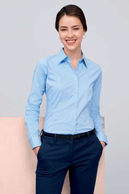so17015-2.jpg SOL'S EDEN - LONG SLEEVE STRETCH WOMEN'S SHIRT - Image 1