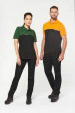 UNISEX ECO-FRIENDLY TWO-TONE SHORT SLEEVE POLO SHIRT - Image 5