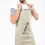 APRON WITH POCKET IN ORGANIC COTTON